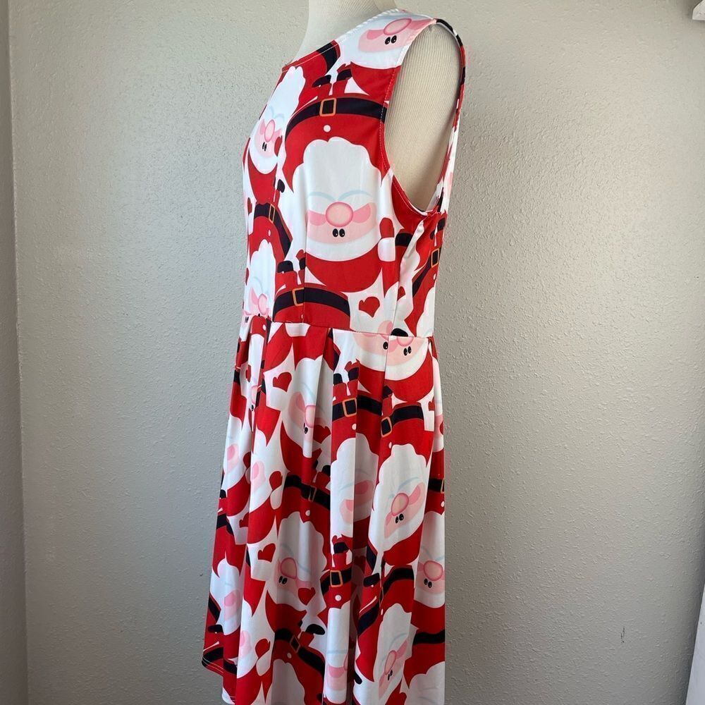 Sleeveless Santa Midi Dress Size L EUC - Picture 3 of 8